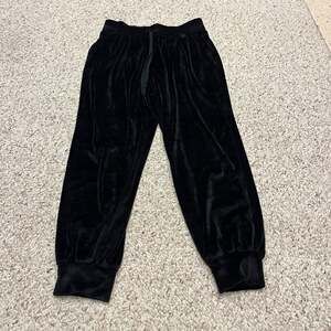 Victoria's Secret On Point Velour Jogger Pants M Black Athleisure Casual Lounge